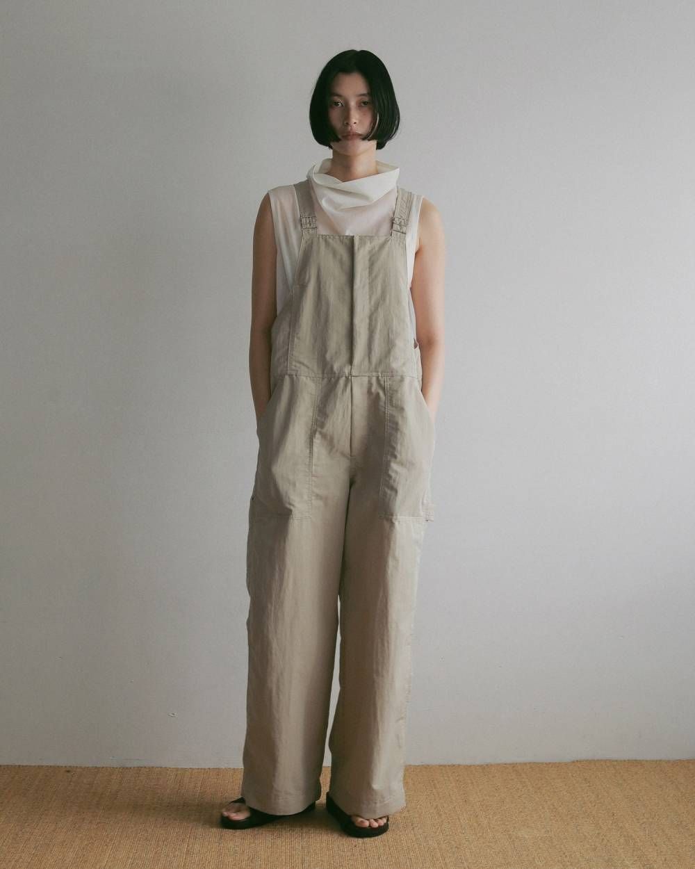 シフォン ノースリーブ トップス (アイボリー) Sleeveless Chiffon Tops (Ivory) / 27SS