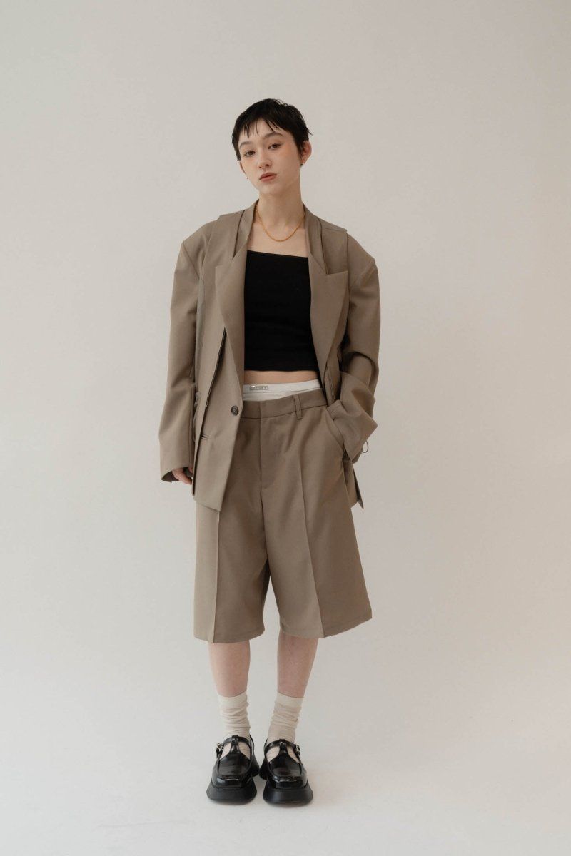 Knuth Marf - layered half pants(unisex) / レイヤード ハーフ