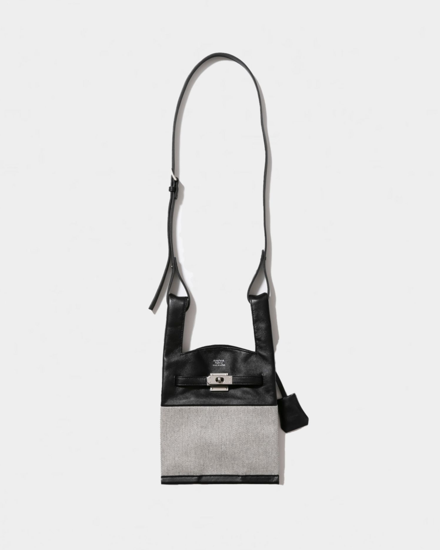 バッグ market shoulder bag in shrink black beautiful people - market shoulder bag in shrink leather