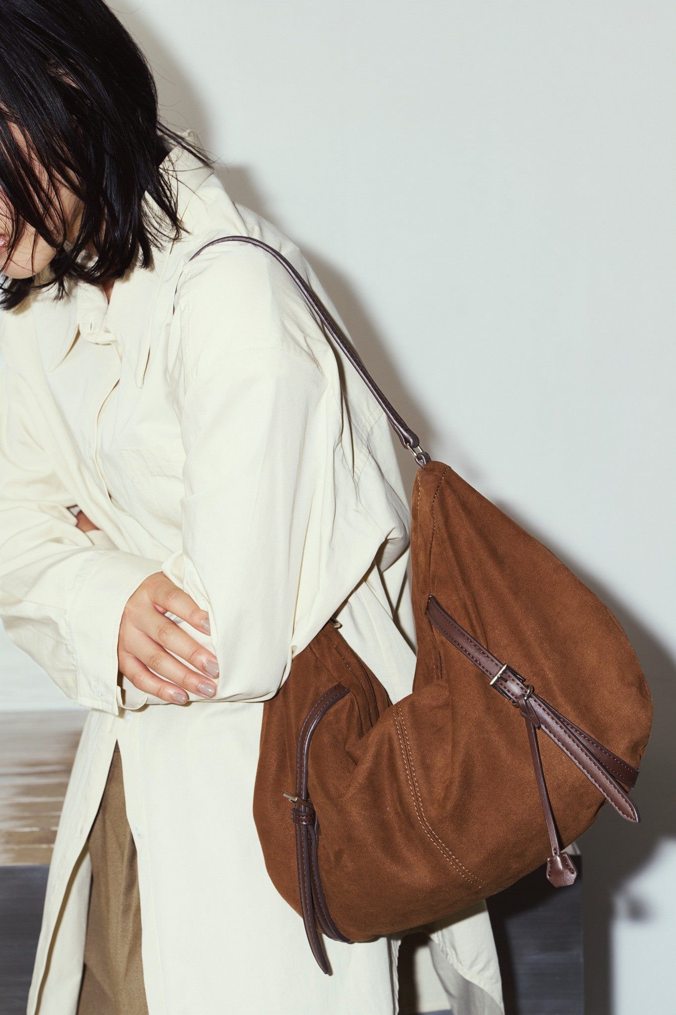 スエード ムーンバッグ (ブラウン) suede moon bag (Brown) / 26AW