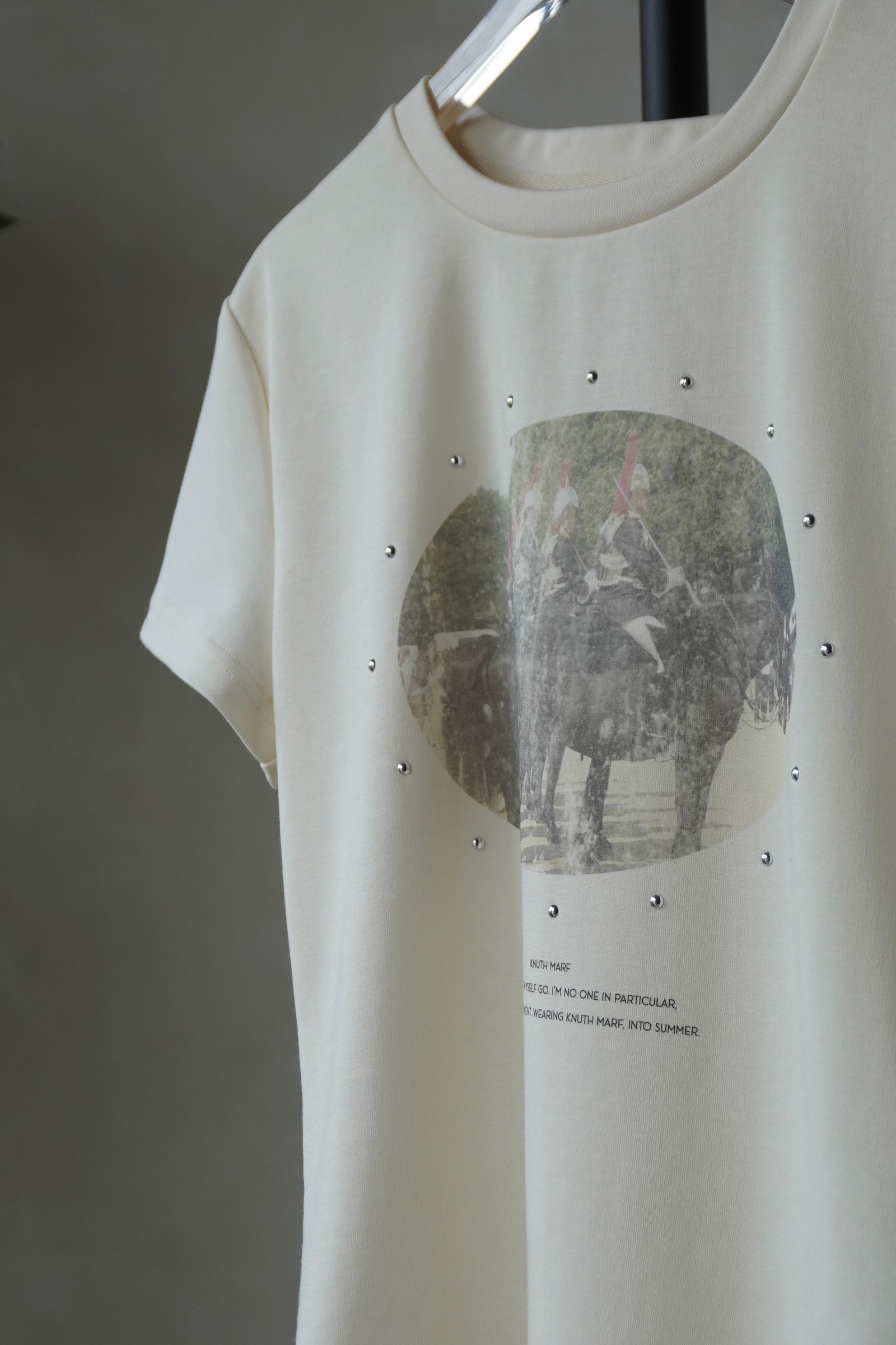 スタッズコンパクトTシャツ (アイボリー) studded compact tee (Ivory) /  26SS