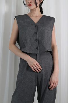 RETORO PADDED VEST JACKET / レトロパデッドベストジャケット (グレー)