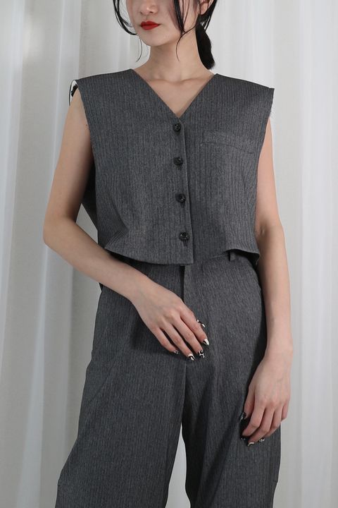 RETORO PADDED VEST JACKET / レトロパデッドベストジャケット (グレー)