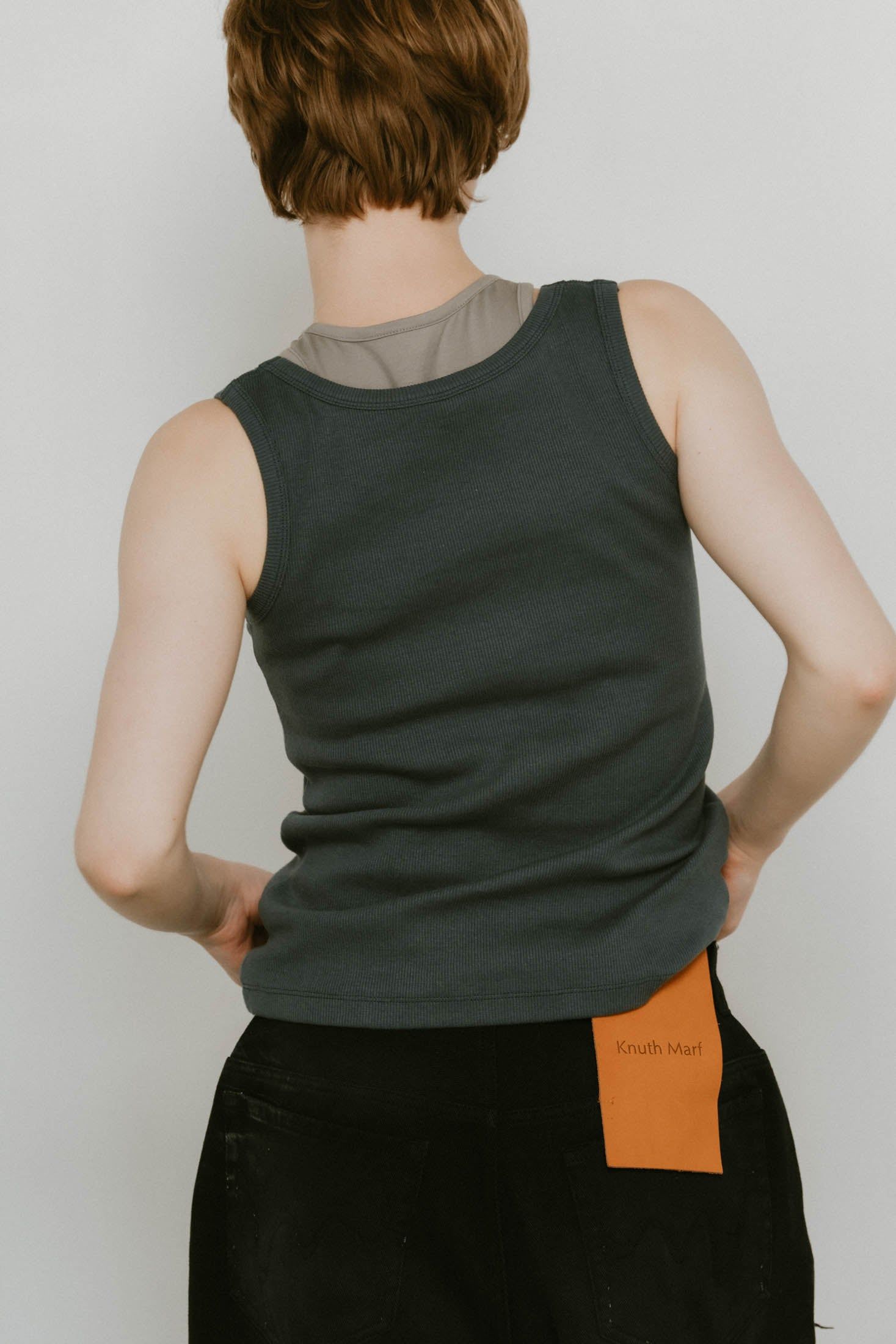 Knuth Marf - 【即日発送】2piece layered logo tank top / 2
