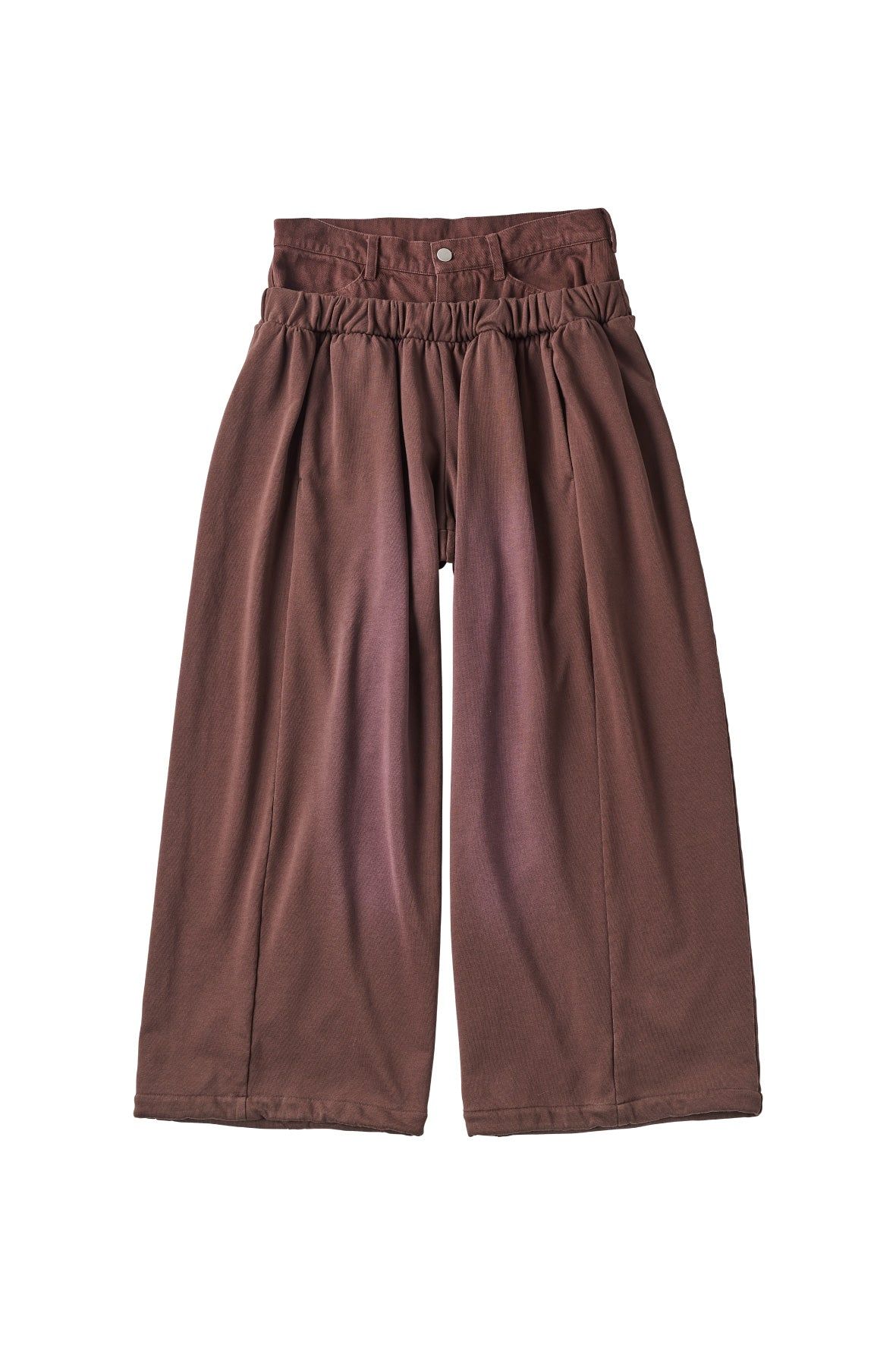 ダブルレイヤースウェットパンツ (ブラウン) double-layer sweatpants (Brown) /  26SS