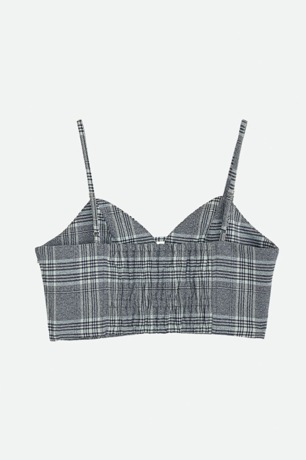 CHECK BRA BUSTIER (GRAY) / チェックブラビスチェ グレー
