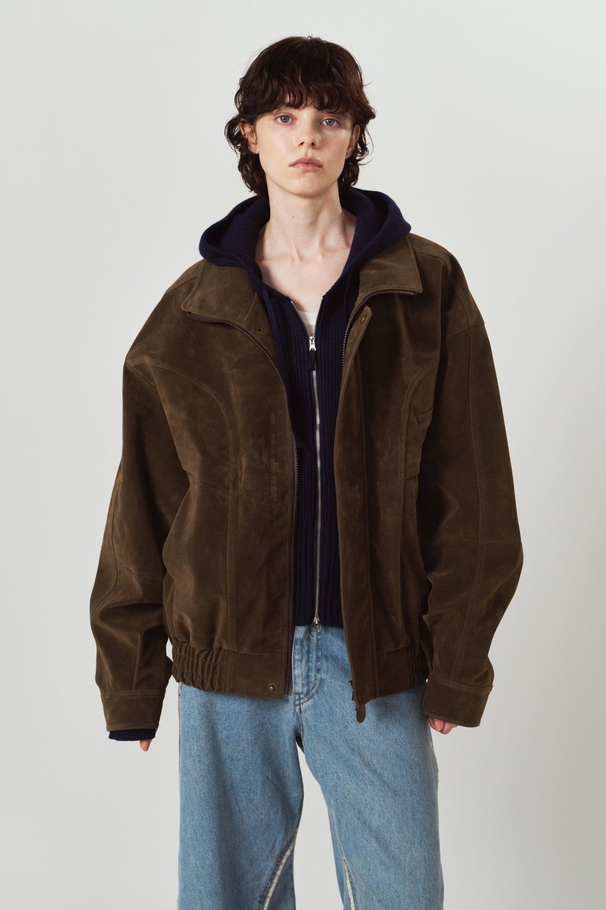 スエードブルゾン (ブラウン) suede blouson(unisex) (Brown) / 26AW