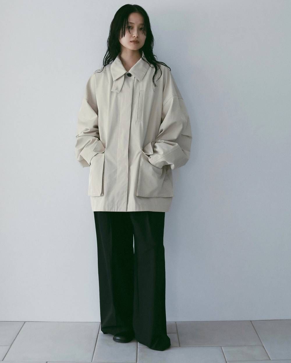 Over Half Coat (Ivory) / オーバーハーフコート (アイボリー) / 26SS