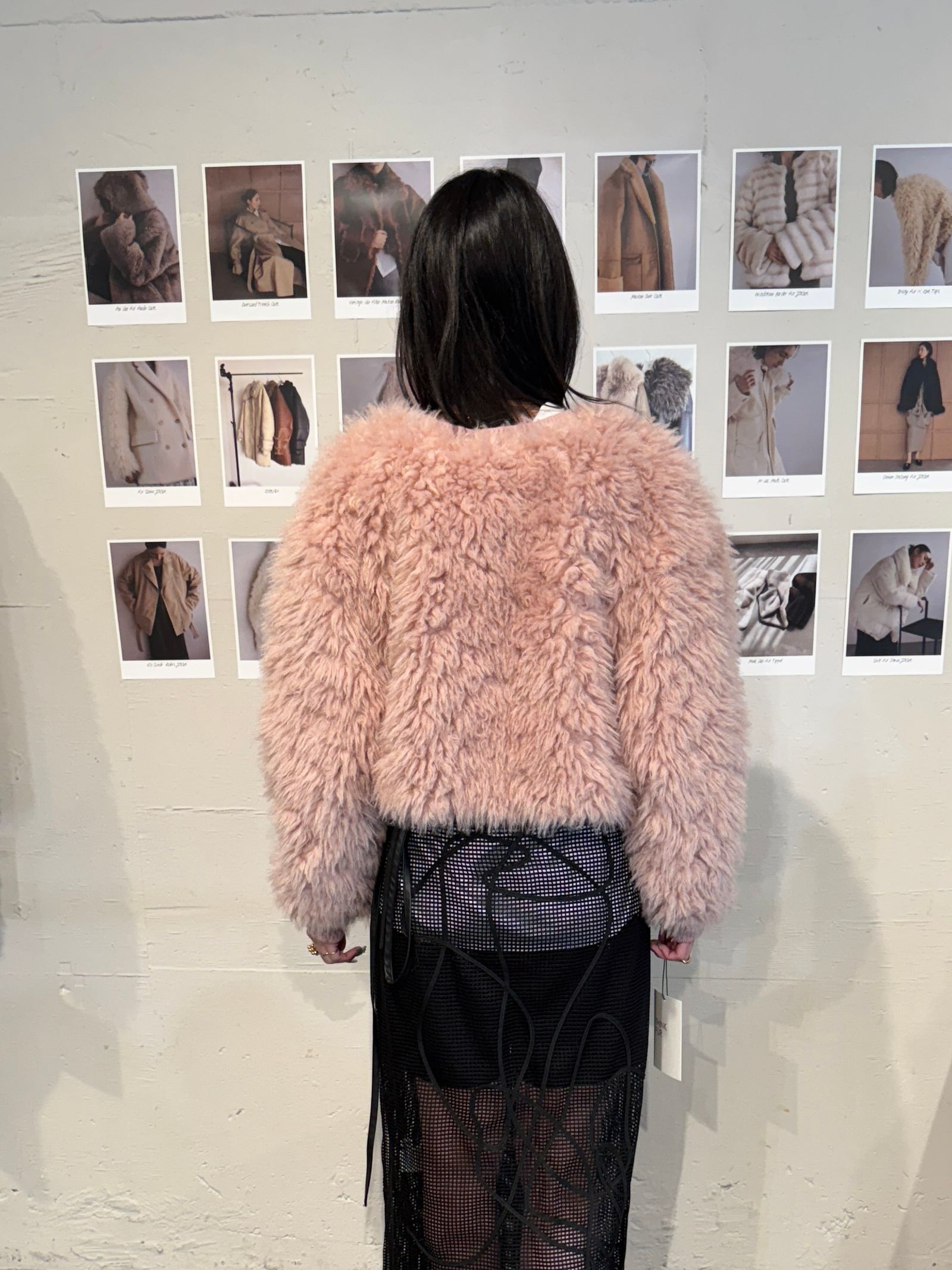 【25AW】2Way Fur×Knit Tops (ピンク) / 2ウェイファー×ニットトップス / エコファー / フェイクファー