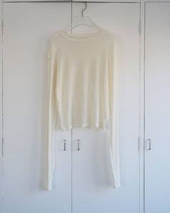 Sheer Long T-Shirts (Ivory) / シアーロングスリーブ Tシャツ (アイボリー) / 26SS