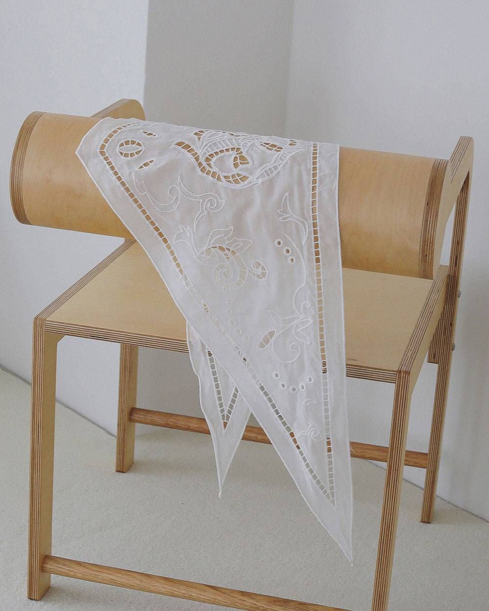 カットワークスカーフ (ホワイト) Cutwork Scarf (White) / 27SS