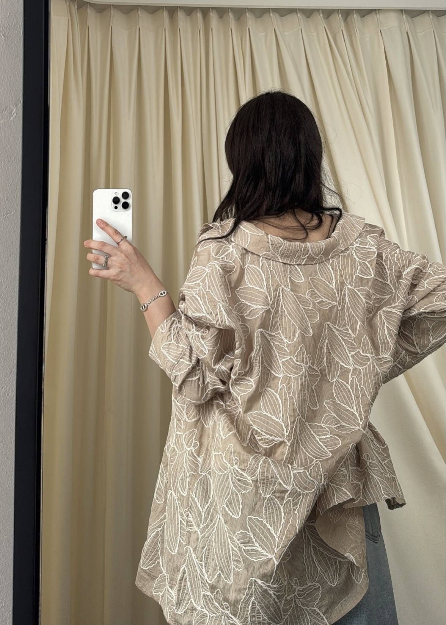エンブロイダリー リラックス シャツ (ベージュ) thread embroidery relax SH (Beige) /  26SS