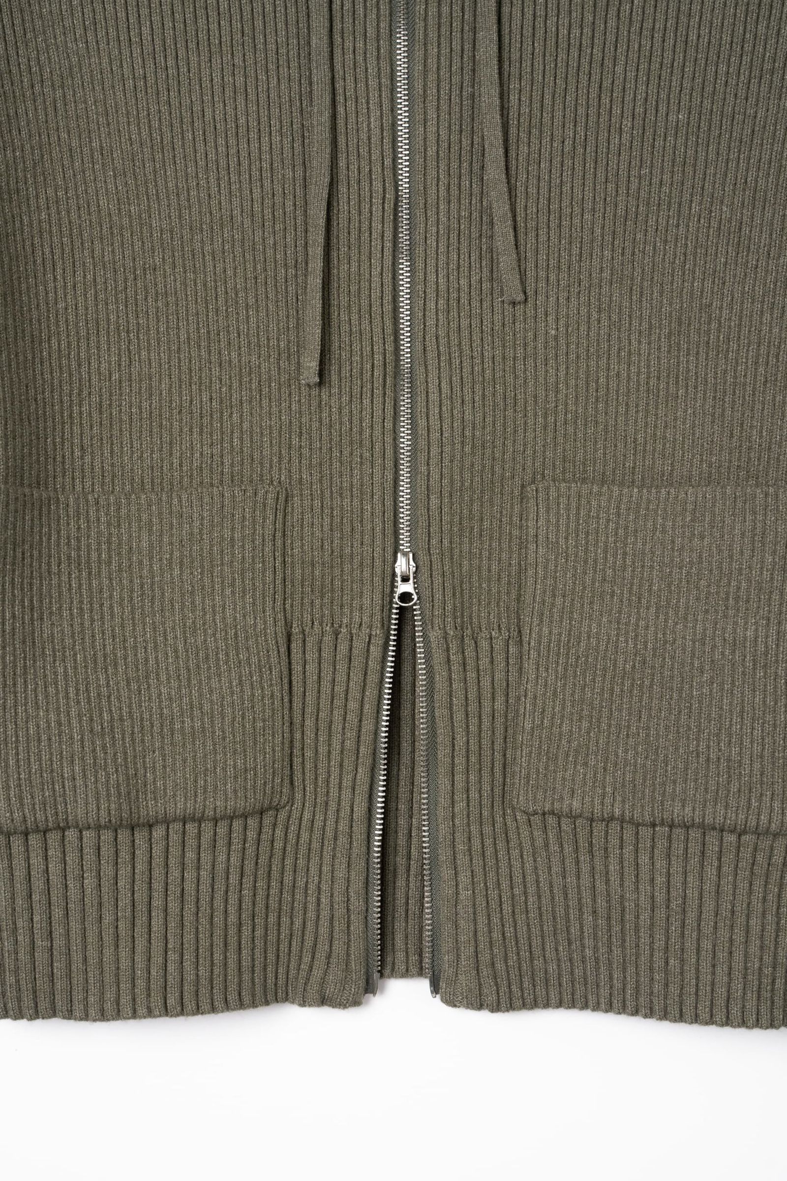 ニットパーカー (グレー) hooded knit parka (Gray) / 26AW