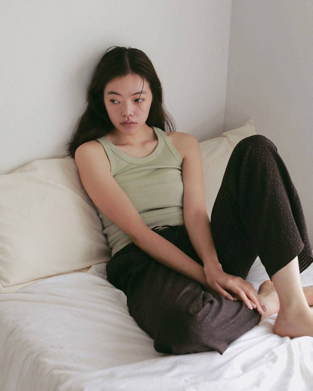ドットジャガード ラフパンツ (ブラウン) Dotjacquard Rough Pants (Brown) / 27SS