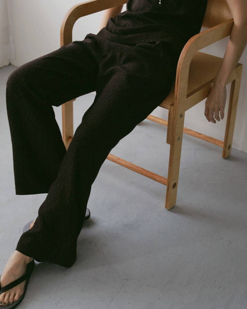 ドットジャガード ラフパンツ (ブラウン) Dotjacquard Rough Pants (Brown) / 27SS