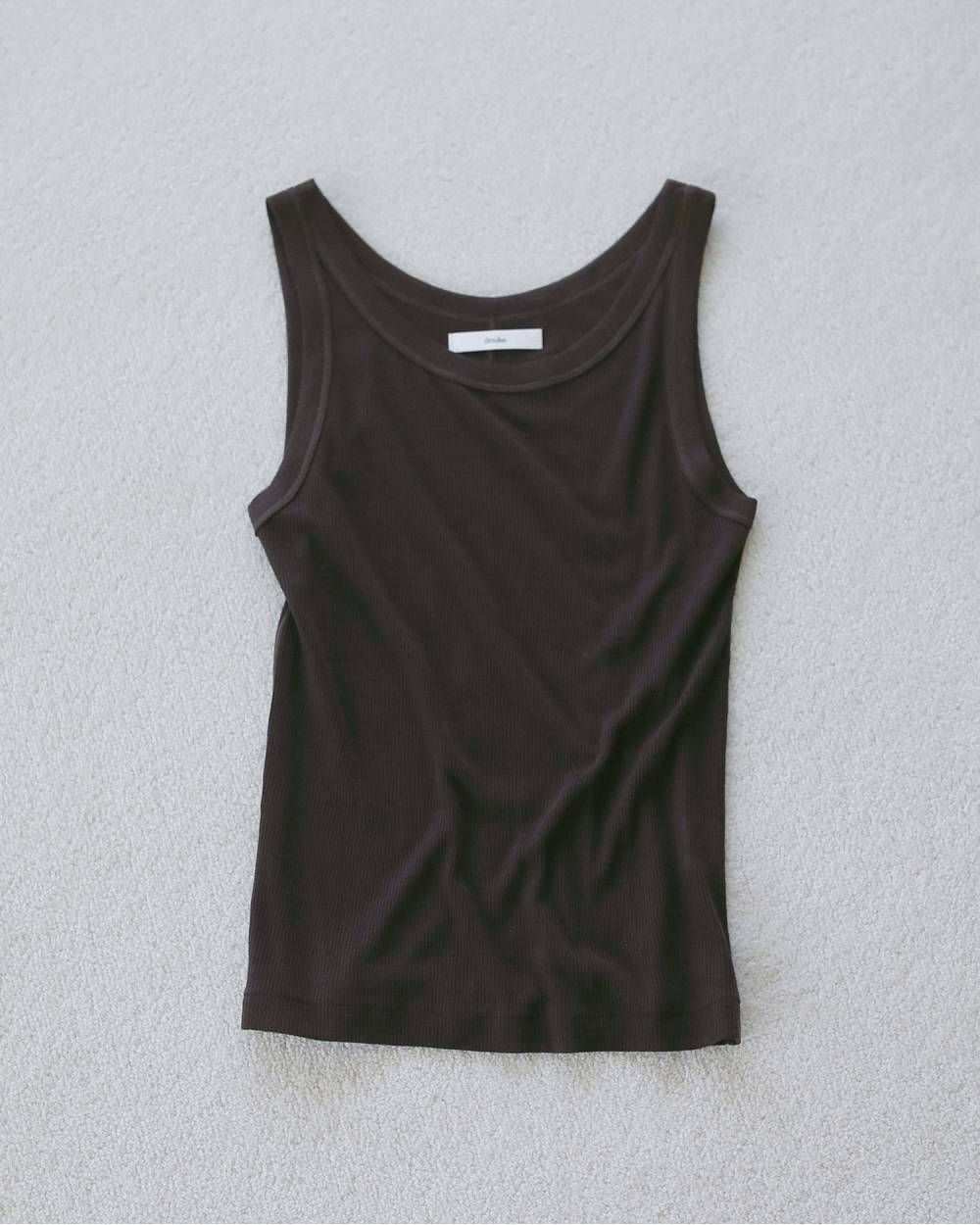 ウールタンクトップ (ブラウン) Wool Rib Tanktop (Brown) / 27SS