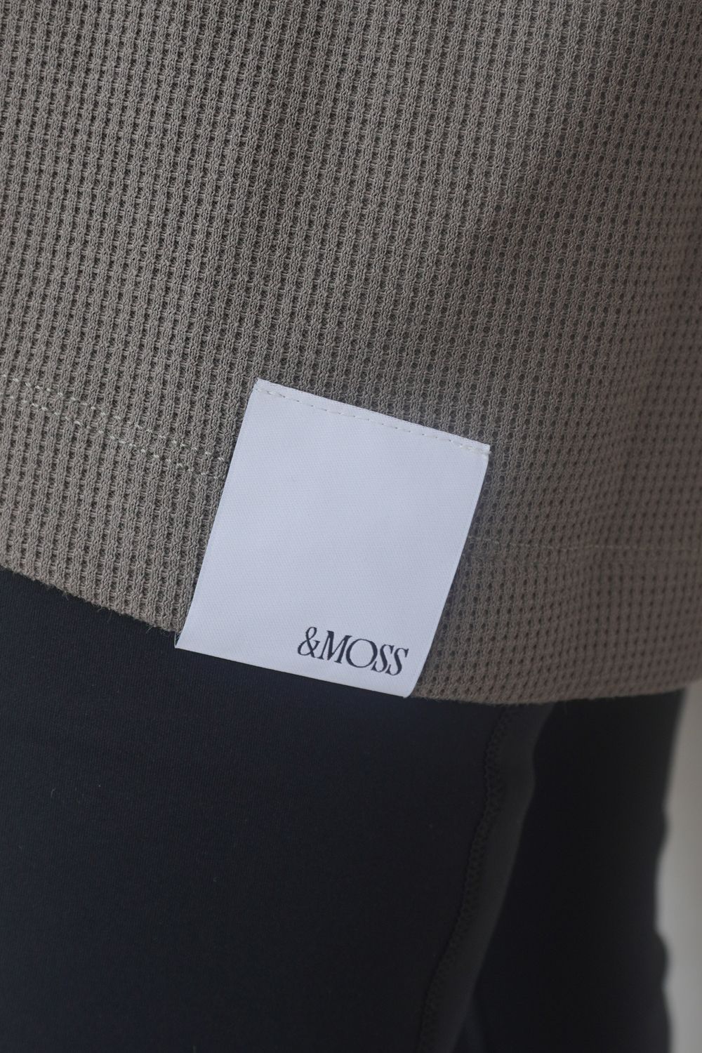 DRY WAFFLE LONG SLEEVE T-SHIRTS / ドライワッフル ロングスリーブTシャツ (モス) / ユニセックス