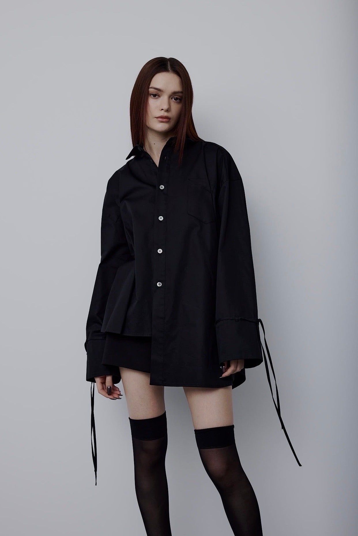 Chest tuck tunic / チェストタック チュニック (ブラック)