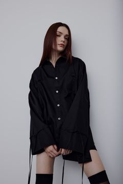 Chest tuck tunic / チェストタック チュニック (ブラック)