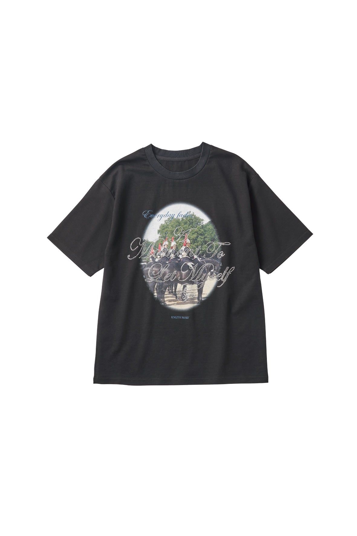 ラインストーングラフィックTシャツ (ブラック) rhinestone graphic tee(unisex) (Black) /  26SS
