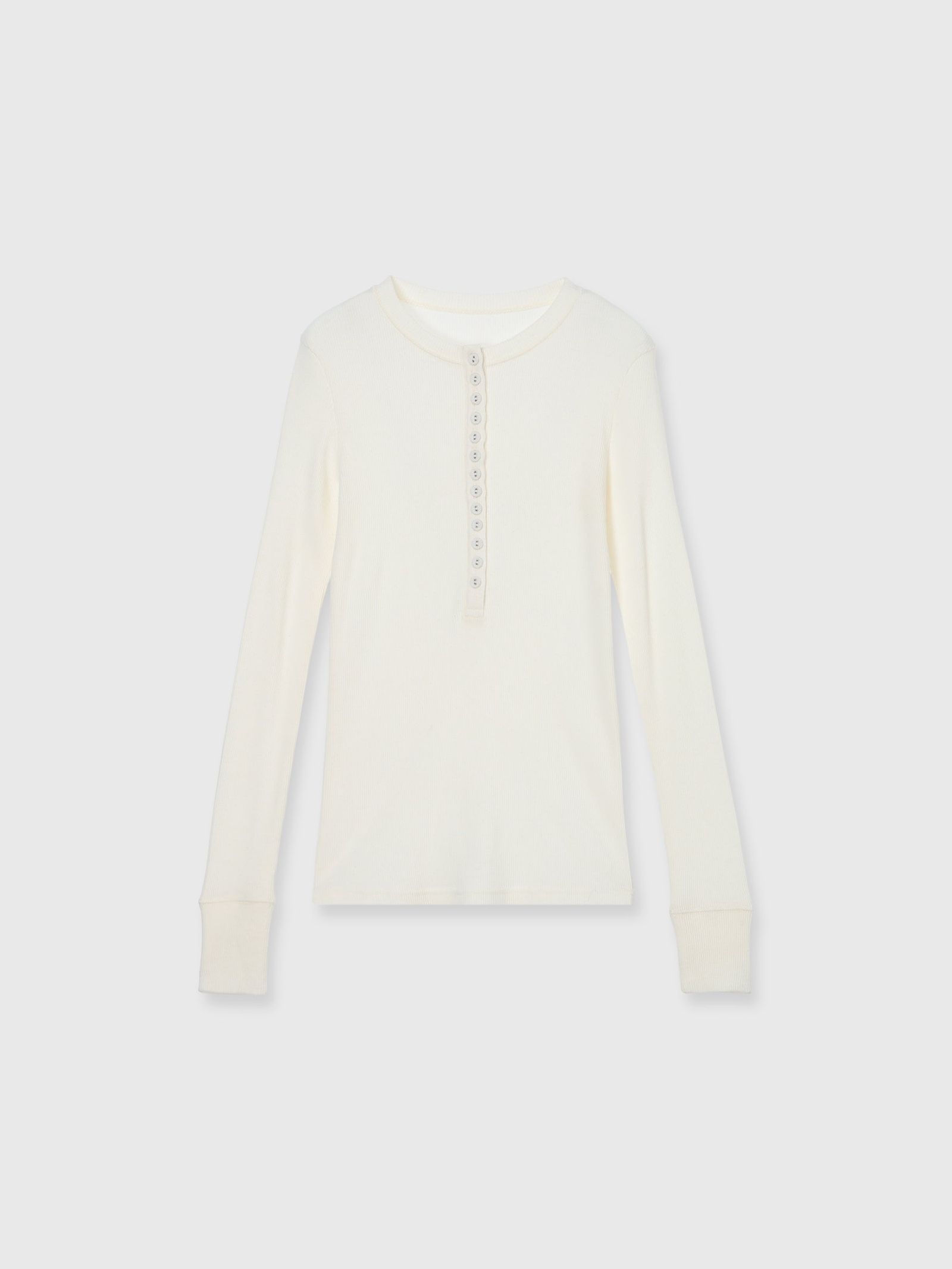 HENLY NECK LONG SLEEVE TEE (Ivory) / ヘンリーネック ロンT (アイボリー) / 26SS