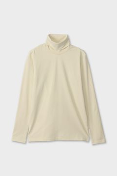 【メンズ】ORGANIC COTTON SPANDEX TURTLE BECK / オーガニックコットンタートルネックTシャツ (エクリュ)