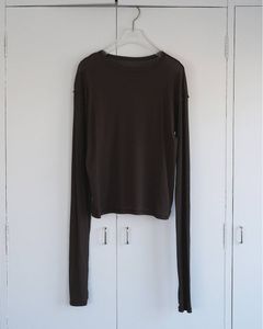 Sheer Long T-Shirts (Brown) / シアーロングスリーブ Tシャツ (ブラウン) / 26SS