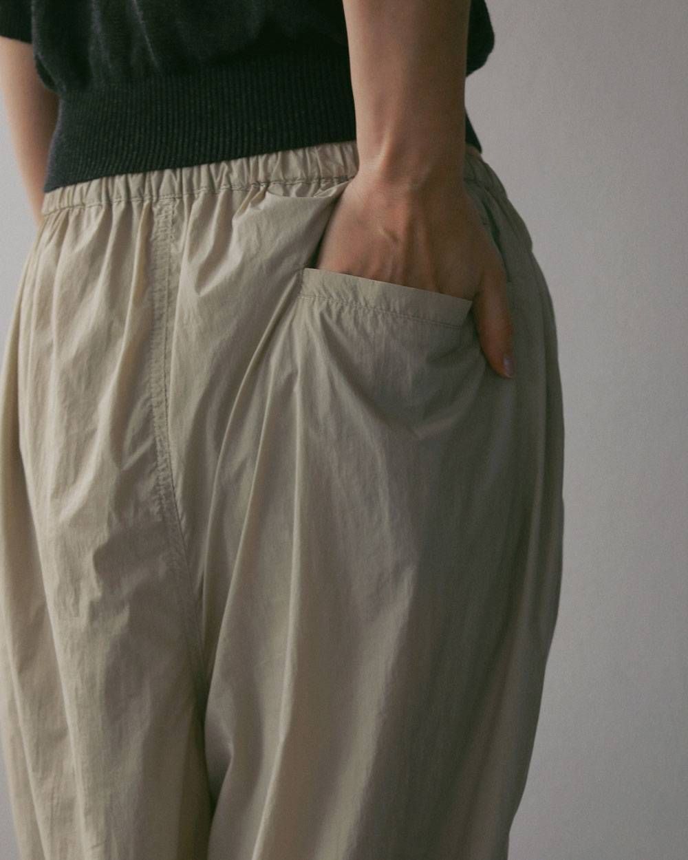 シアー ナイロンパンツ (オートミール) Sheer Nylon Pants (Oatmeal) / 27SS