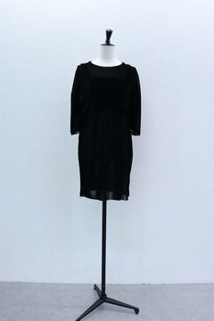 フロッキーチュールベアドレス (ブラック) Flocked Tulle Dress (Black) /  26AW