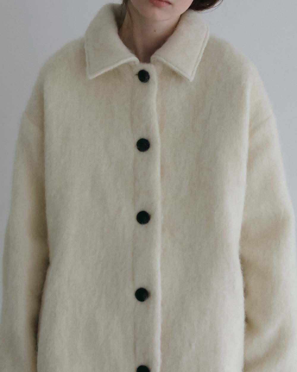 シャギーオーバージャケット (アイボリー) Shaggy Over Jacket (Ivory) / 26AW 【6月29日まで期間限定予約】