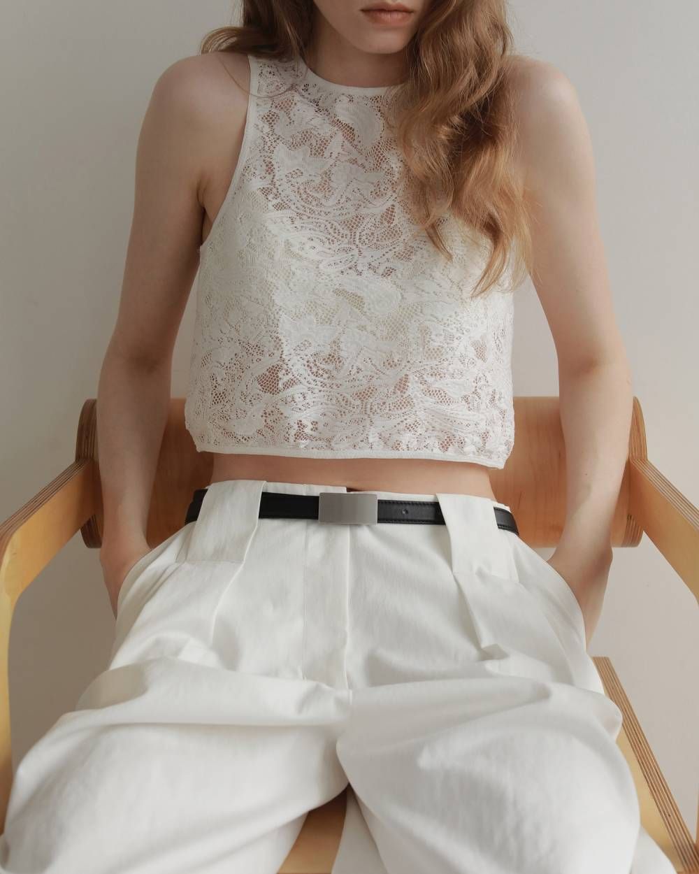 タック バミューダパンツ (ホワイト) Tuck Bermuda Pants (White) / 27SS