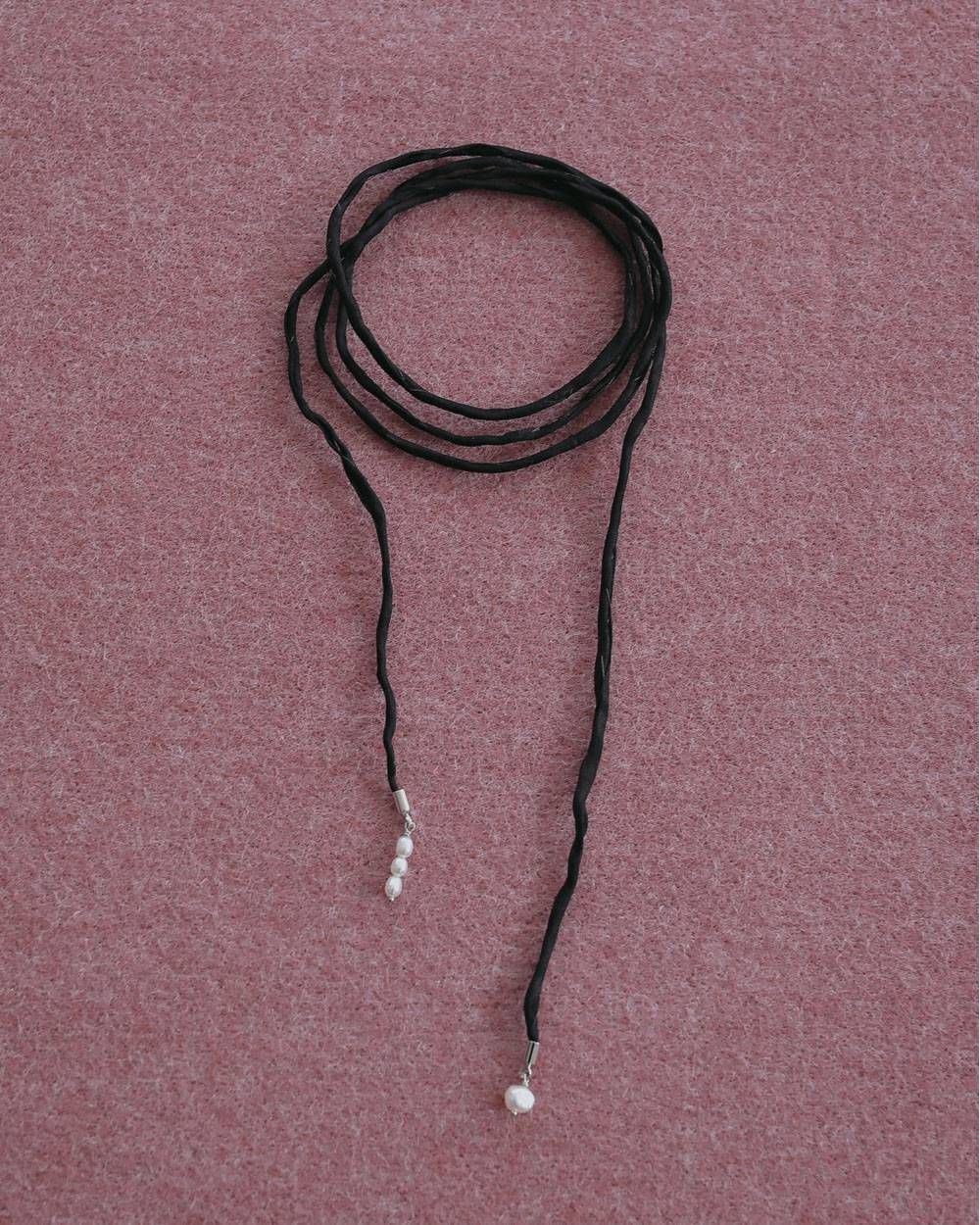 シルクコードチョーカー (ブラック) Silk Cord Choker (Black) / 27SS