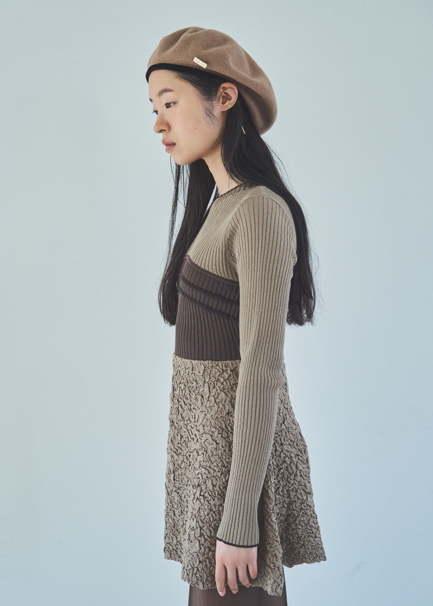 【MAISON Birth × WILLFULLY】VELWOOL LIGHT BERET / ベルウールライトベレー帽 (ベージュ) / 25AW /