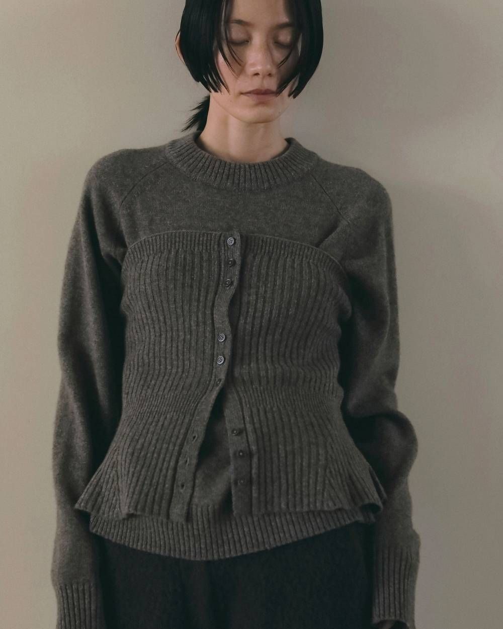 ウール2ウェイビスチェ (モカ) Wool 2way Bustier (Mocha) / 26AW 【6月29日まで期間限定予約】