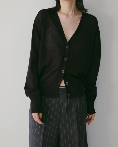 ハイゲージ シアーカーディガン (ブラウン) Highgauge Sheer Cardigan (Brown) / 26SS
