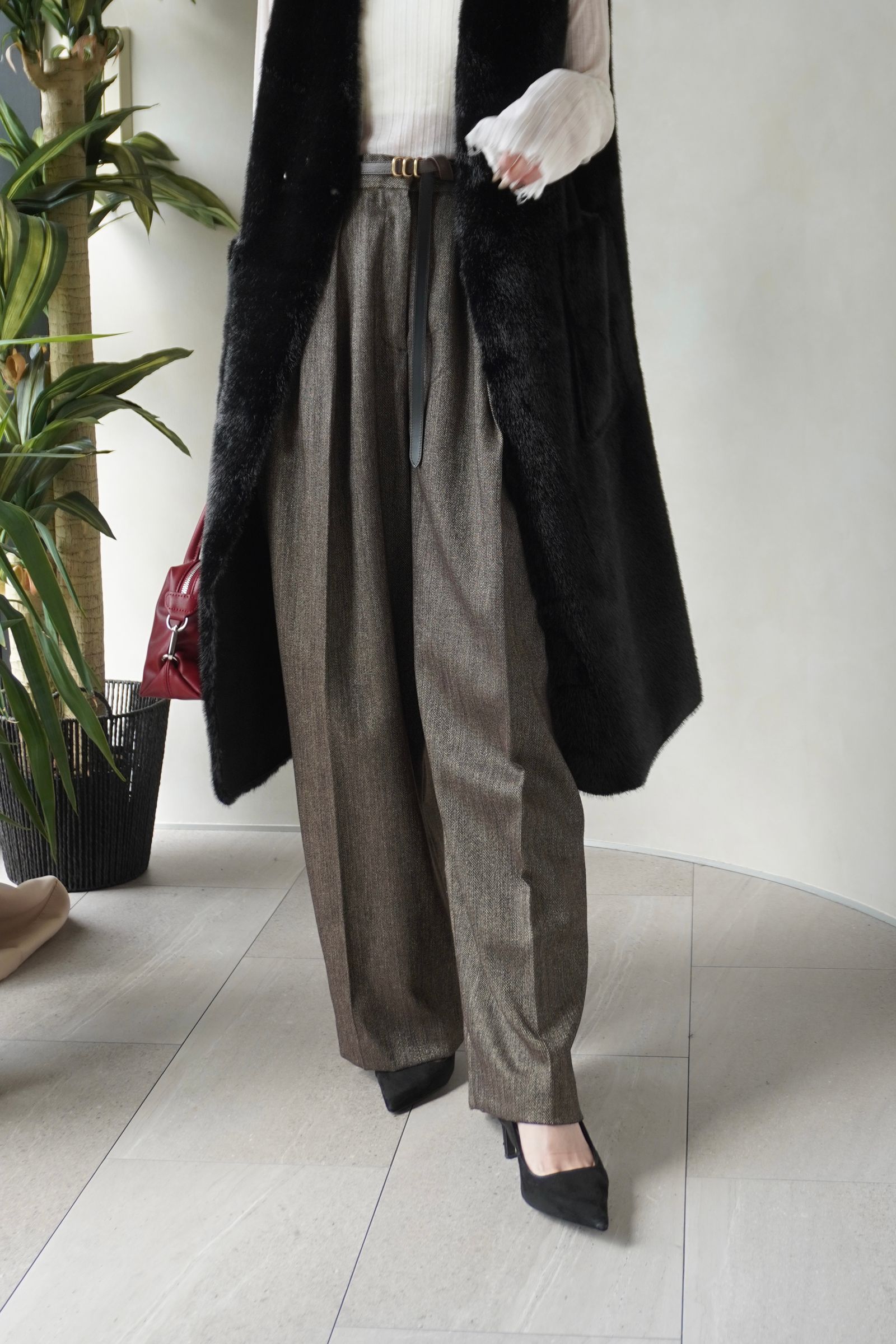 【THE C】イチグンパンツ (ブラウン) ICHIGUN PANTS