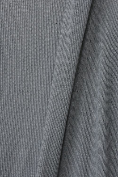 【25SS】TENCEL CASHMERE RIB LONG SLEEVE T-SHIRT / テンセルカシミヤリブロンT (チャコールグレー)