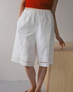 エンブロイダリー ハーフパンツ (ホワイト) Embroidery Half Pants (White) / 27SS