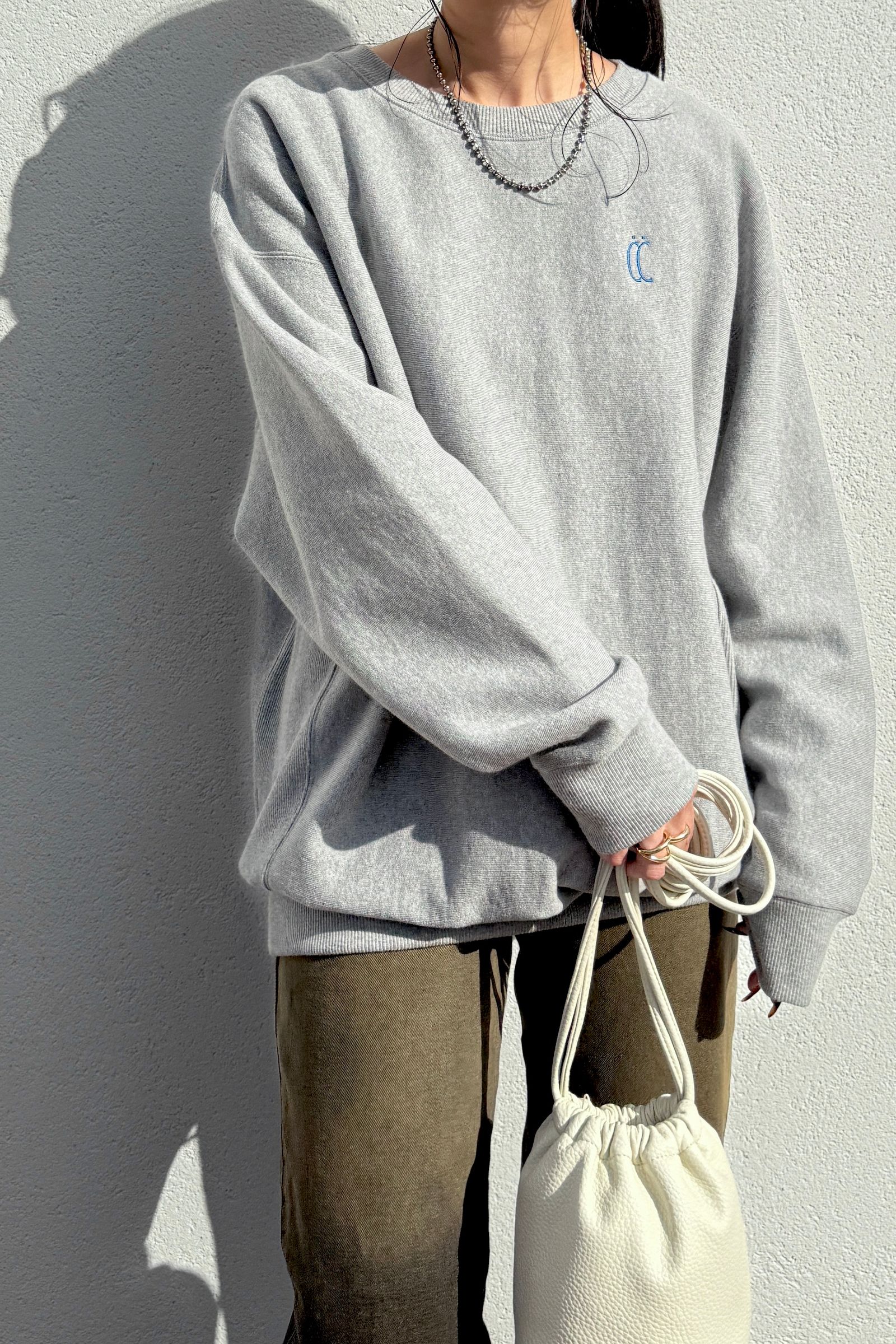 【THE C】 POINT SWEATSHIRTS (グレー)