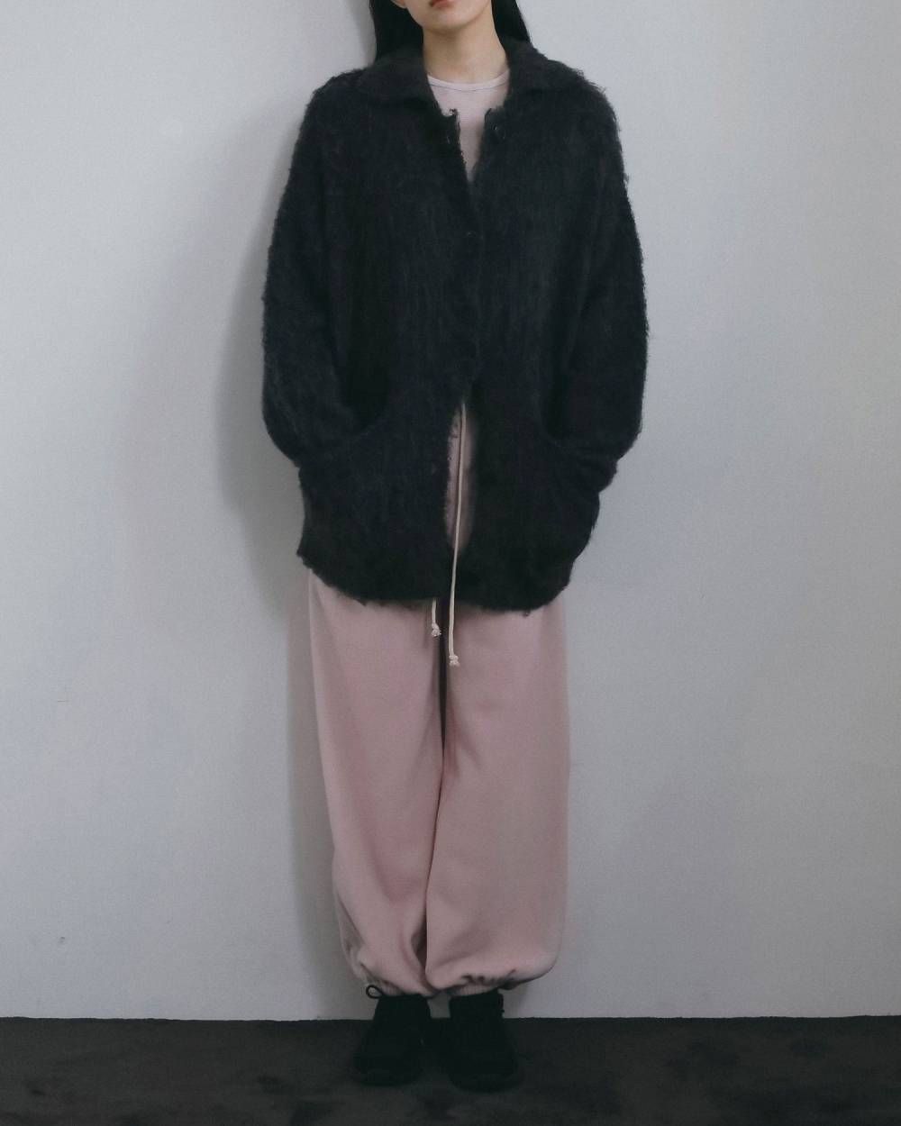 ブラッシュド ニットジャケット (チャコールグレー) Brushed Knit Jacket (Charcoal gray) / 26AW 【6月29日まで期間限定予約】