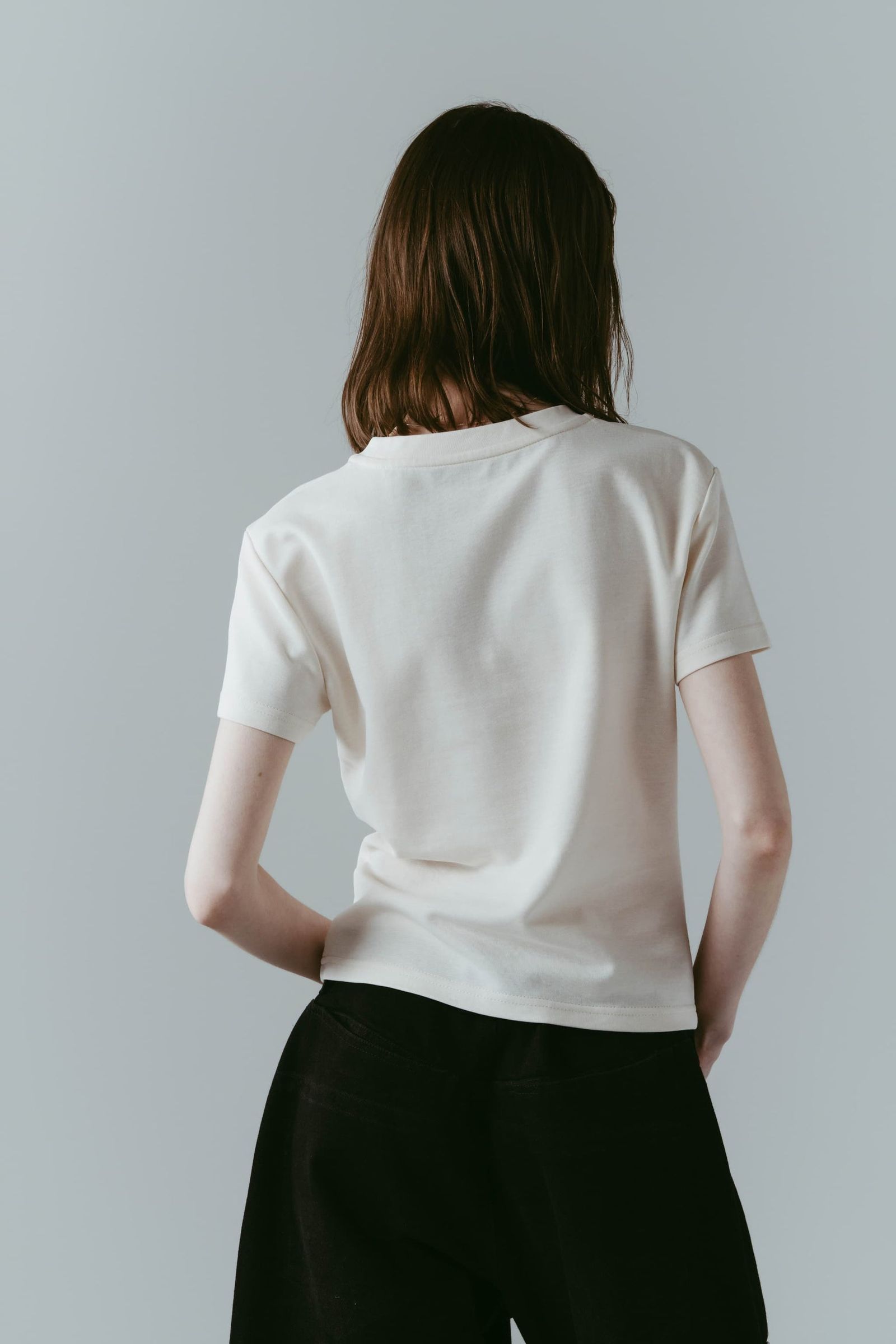 スタッズコンパクトTシャツ (アイボリー) studded compact tee (Ivory) /  26SS