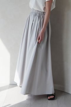 COTTON GATHER VOLUME SKIRT / コットンギャザーボリュームスカート (グレー)