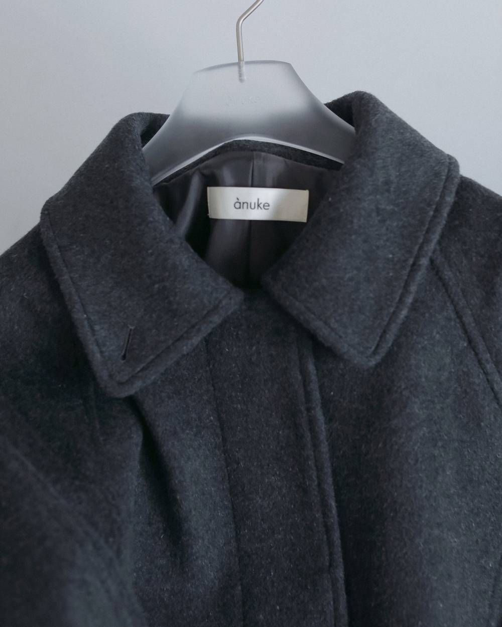 ステンカラーオーバーコート (チャコールグレー) Soutiencollar Over Coat (Charcoal gray) / 26AW 【6月29日まで期間限定予約】
