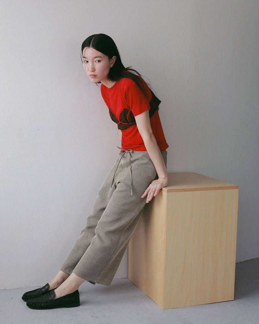 ツイードメッシュ カプリパンツ (グレージュ) Tweed Mesh Capripants (Graige) / 27SS