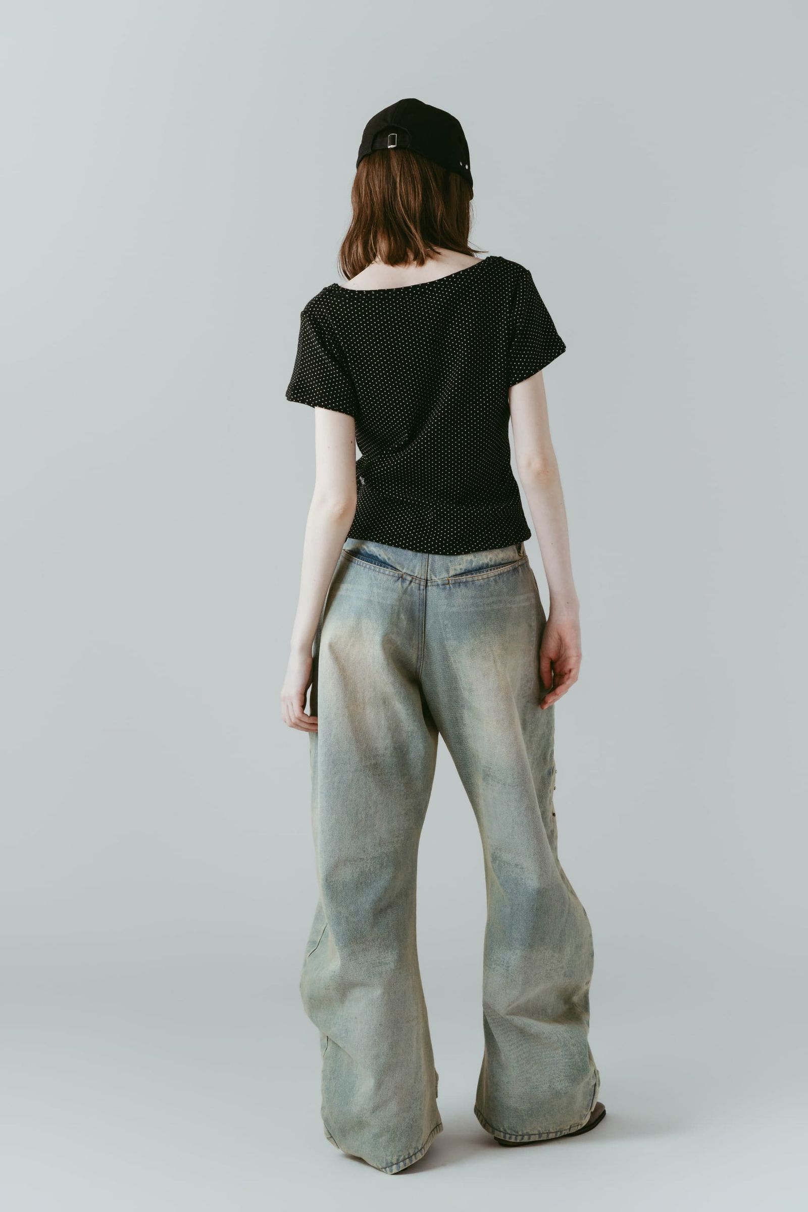 レイヤード クルーネックTシャツ (ドット) layered crewneck tee (Dot) /  26SS