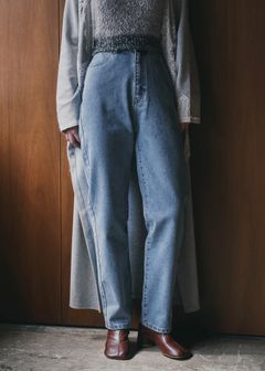 elastic waist more high denim PT / ウエストハイカットデニムパンツ (ブルー) / 25AW /