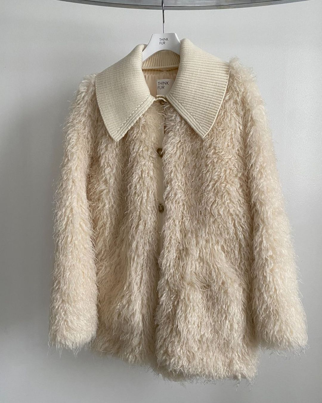 【先行予約】【26TH-06】モヘア調ファーカーディガン (アイボリー) Mohair Like Fur Cardigan (Ivory) /  エコファー  /  フェイクファー 【受注期間6/14 23:59まで】