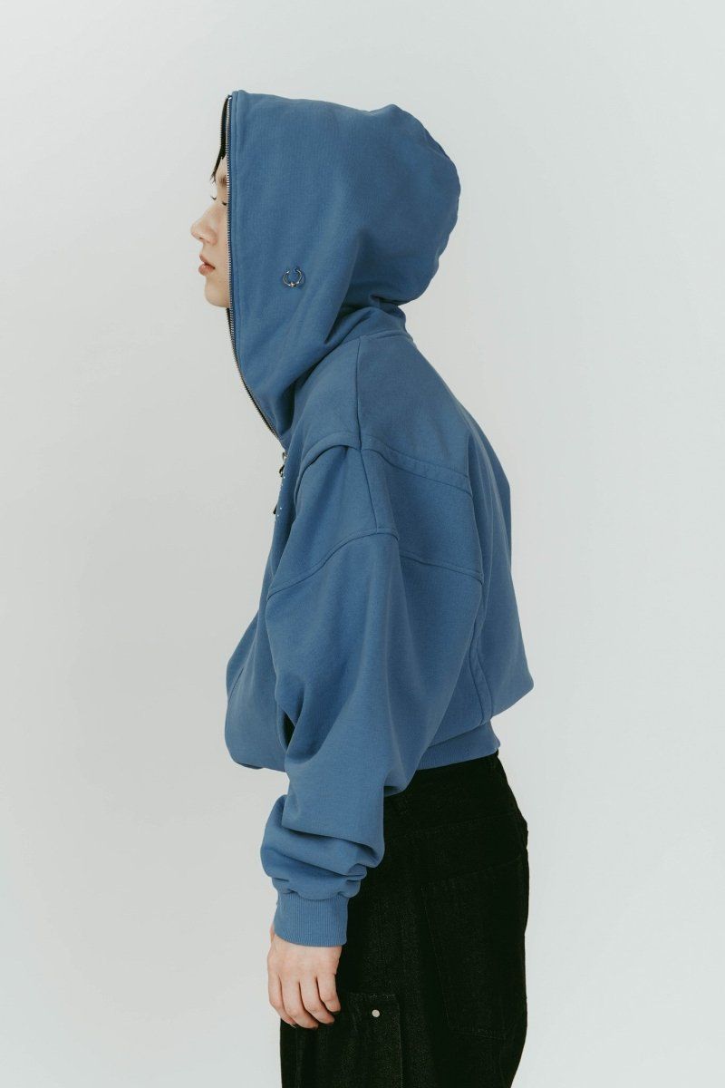 pierced hooded sweatshirt (Blue) / ピアス スウェットフーディ (ブルー) / 26SS