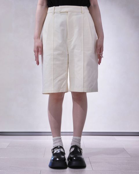 センターシームハーフパンツ (アイボリー) Center Seam Shorts
