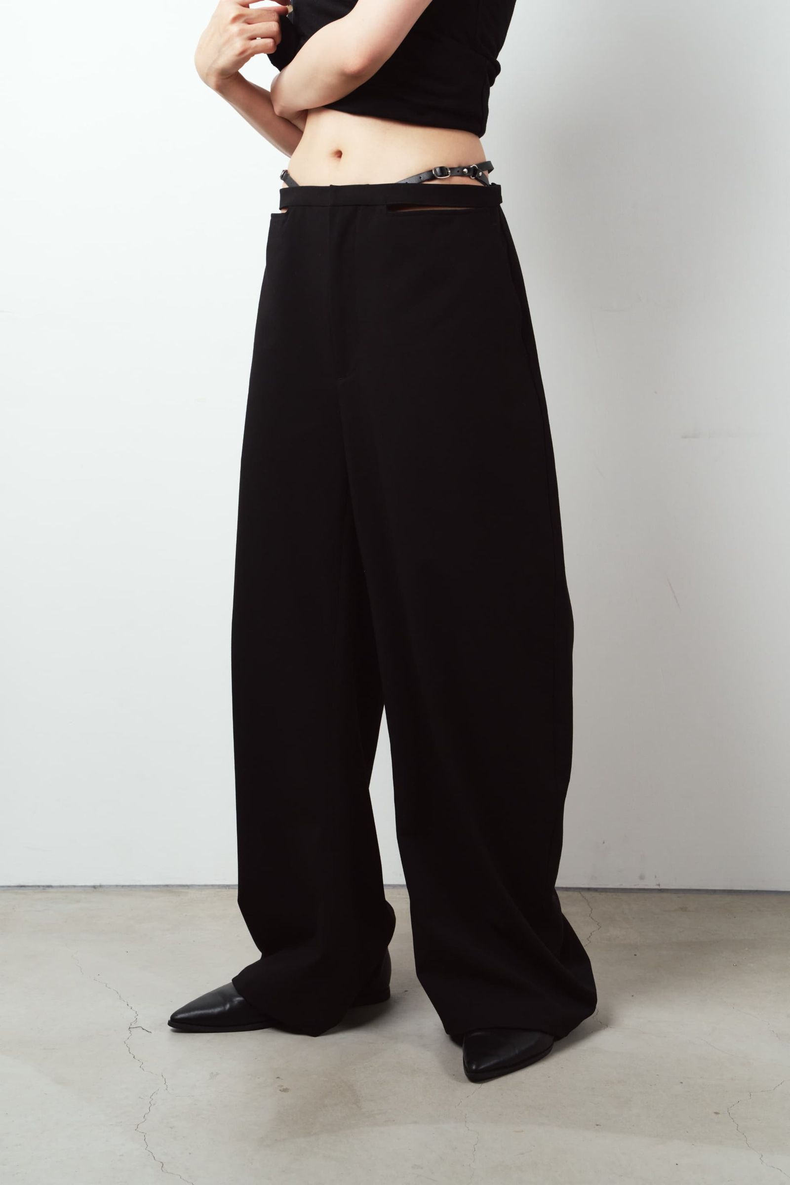 スパゲッティパンツ spaghetti pants (Black) /  26SS